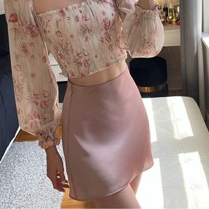 Dynamite Baby Pink Slip Skirt